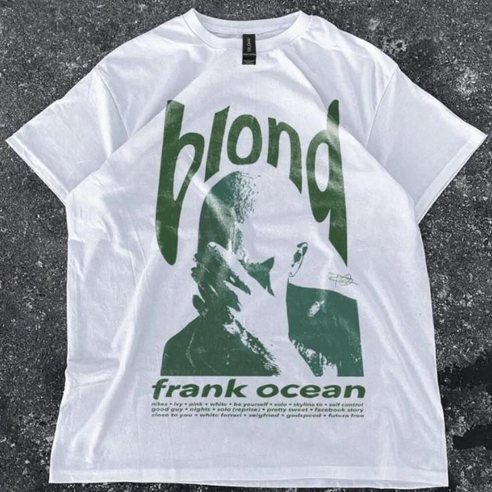Frank Ocean Blonde T Shirt In White And Green